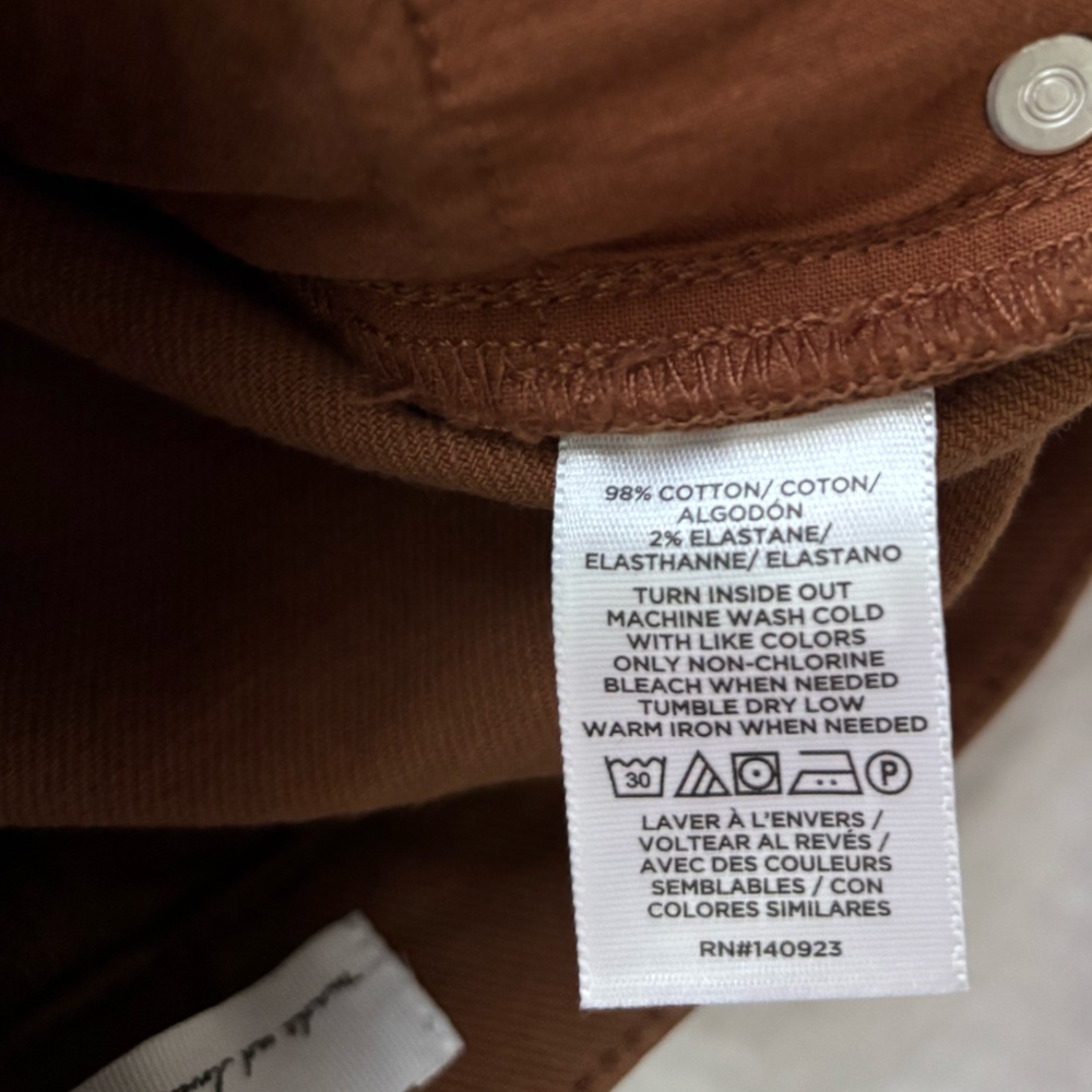 LOFT The Kick Flare High Rise Cognac Jeans - Picture 8 of 9